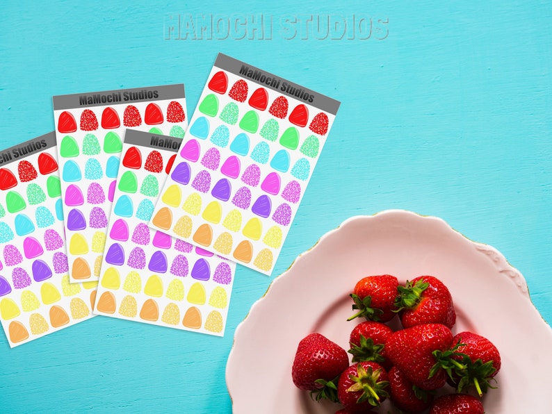 Mini Planner Stickers - 2 Sheets Gumdrop Gummy Candy, Bujo Stickers ...
