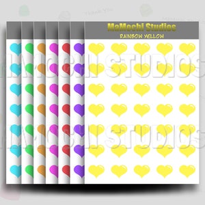 Mini planner adesivi - 2 fogli Love Have A Heart, pagine Bujo, biglietti per appunti, comfort visivo, diari Lovecore, pianificatori di obiettivi, lettere a cuore