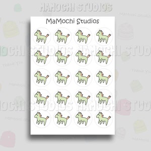 Aufkleberbogen - Kawaii Pferdeaufkleber - Niedliche Kindertagesstätte Etiketten - Niedliches Etikett - Niedliche Kinderetiketten - Lunch Bento Box Etikett, Wasserflasche, Notizen