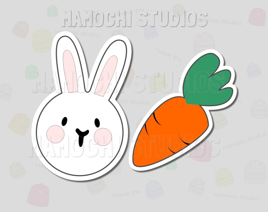 Bunny & Carrot Die Cut Stickers β Easter Basket, Hydroflask - Etsy