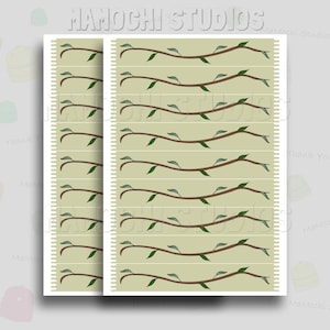 Washi Tape Aufkleber - Wald Natur Thema, Washi Tape, Cottagecore, süße Aufkleber, Planer Aufkleber, Bullet Journal Aufkleber