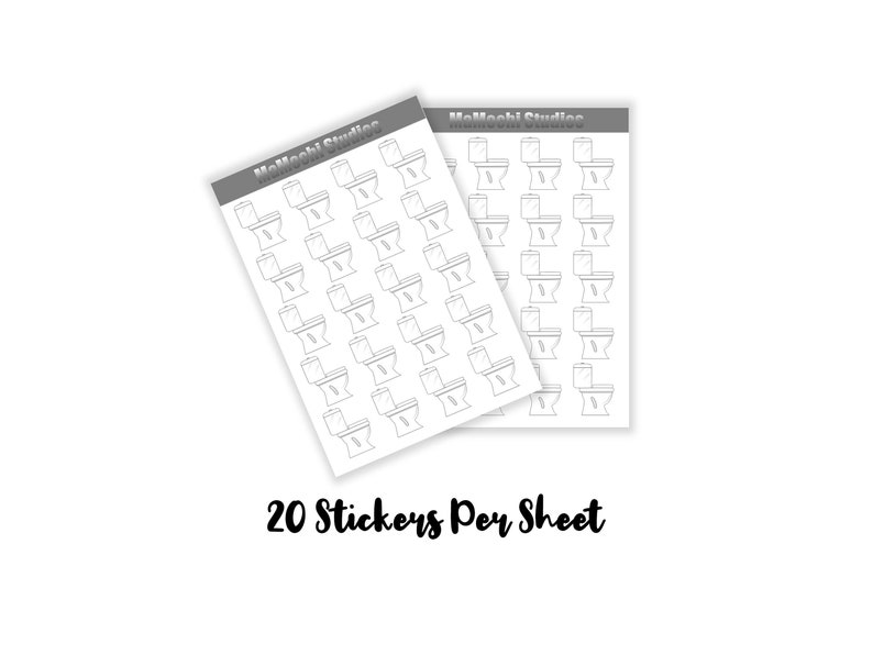 Mini Planner Stickers 2 Sheets Toilet Bathroom Chore Pt 2 - Etsy