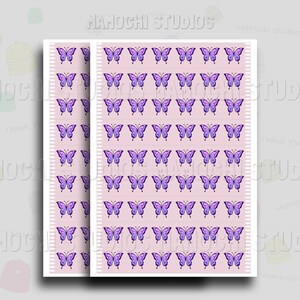Folha de adesivos de fita Washi - borboleta, Cottagecore Washi, fitas de diário Naturecore, adesivos Bujo, adesivos de cartas, adesivos de planejador, cartões