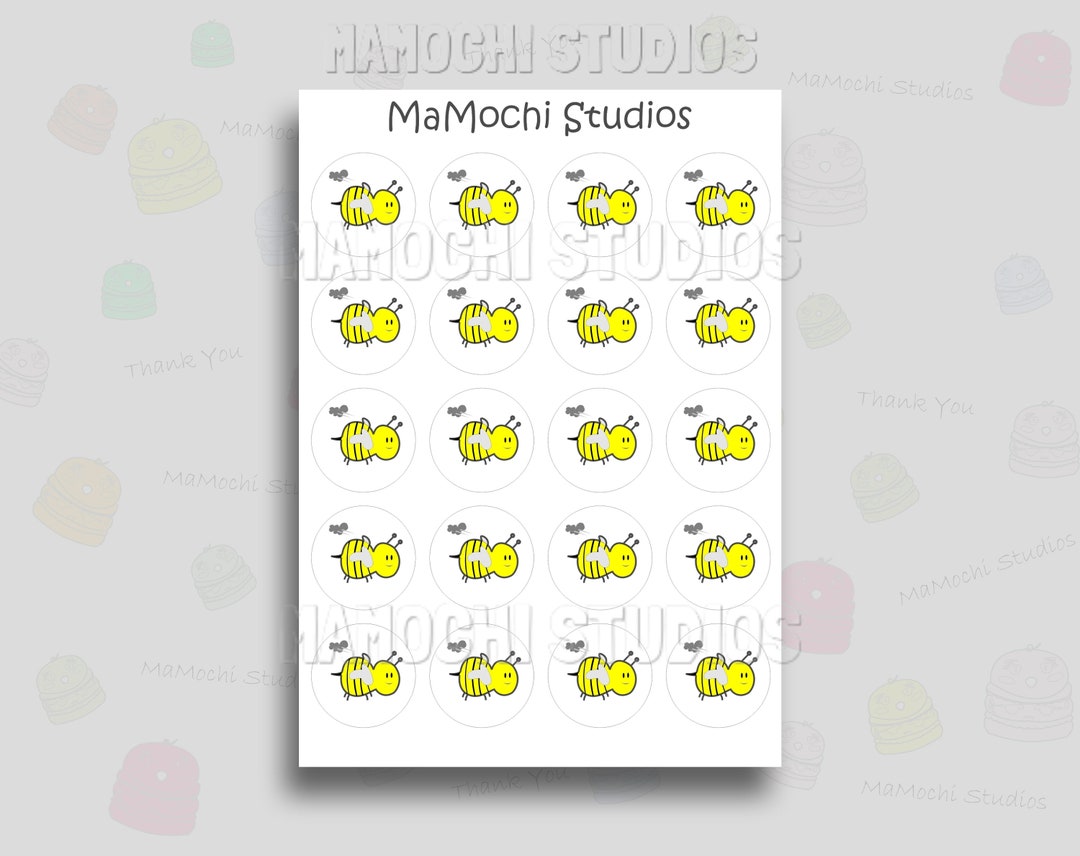 Sticker Sheet Buzzy Bee Label Stickers Cute Daycare Label Cute Label Cute Kids Label Lunch Bento