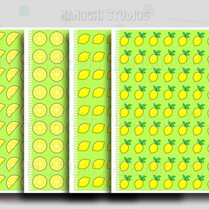 Washi Tape Stickerbögen - Zitronen, Cottagecore Sommerfrüchte, Journal Sticker, Bujo Sticker, Brief Sticker, Planner Sticker, Karten