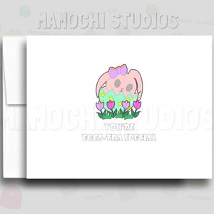 You're Eggs-tra Special - Carte de voeux lapin, carte réfléchie heureuse, panier de Pâques, carte fantaisiste, carte d'anniversaire, cadeau humoristique de jeu de mots ringard