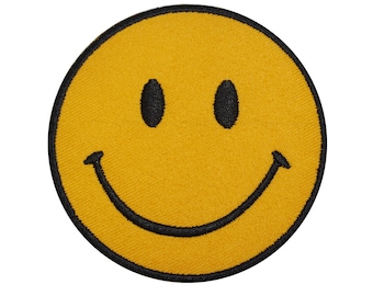 Smiley Emoji-logopatch Geborduurde logo-borduurpatch Opstrijkpatch Badge naaien DIY-borduurwerk geborduurde appliqué