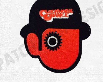 Clockwork oranje logopatch Geborduurde logo-borduurpatch Opstrijkpatch Badge naaien DIY-borduurwerk geborduurde appliqué