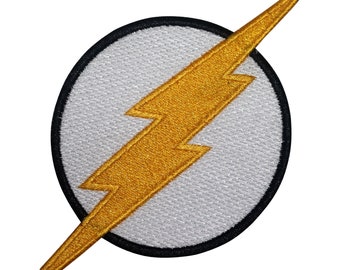 Flash-logopatch Geborduurde logo-borduurpatch Opstrijkpatch Badge naaien DIY-borduurwerk geborduurde appliqué