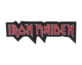 Iron Maiden Red Logo Patch Geborduurd Logo Borduurpatch Opstrijkbare Patch Naai Badge DIY Borduurwerk Geborduurde Applique