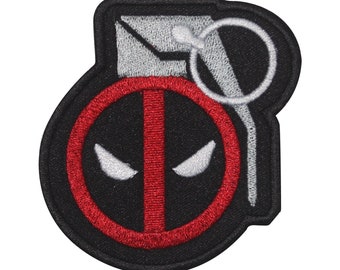 Dead Pool Grenade Movie Logo Patch Geborduurde Logo Borduurpatch Ijzer Op Patch Badge Naaien DIY Borduurwerk Geborduurde Applique