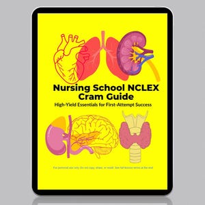 Nursing School NCLEX Cram Guide, High-Yield Essentials for First-Attempt Success