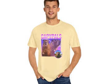 Capybara Shirt, lustiges Wasserschwein Shirt, Wasserschwein Liebhaber Geschenk, ironisches Shirt, süßes Wasserschwein Shirt, Komfort Farben, Unisex Stückgefärbtes T-Shirt