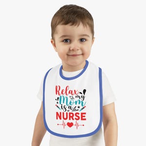 ベビービブ、ママ、赤ちゃん、看護師、ビブ - ベビーシャワーギフト、乳児用授乳用品、新生児の必需品、かわいいベビーアクセサリー、男女兼用ビブ
