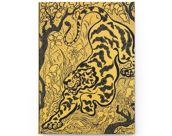 Hardcover Journal, Elegant Tiger art design, Notebook For Notes & Reflections, Gift For Her, Hardcover Journal Matte, Hardcover Journal Matt