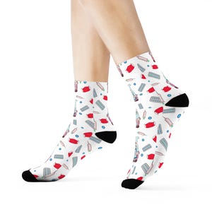 Medical Crew Socks, Nurse Gift, Healthcare Gift, Fun Nursing Socks, Medical Apparel