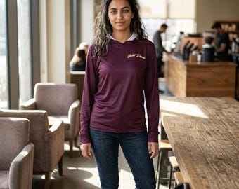 Felpa con cappuccio/maglione sportivo Chill Vibes Script, bordeaux