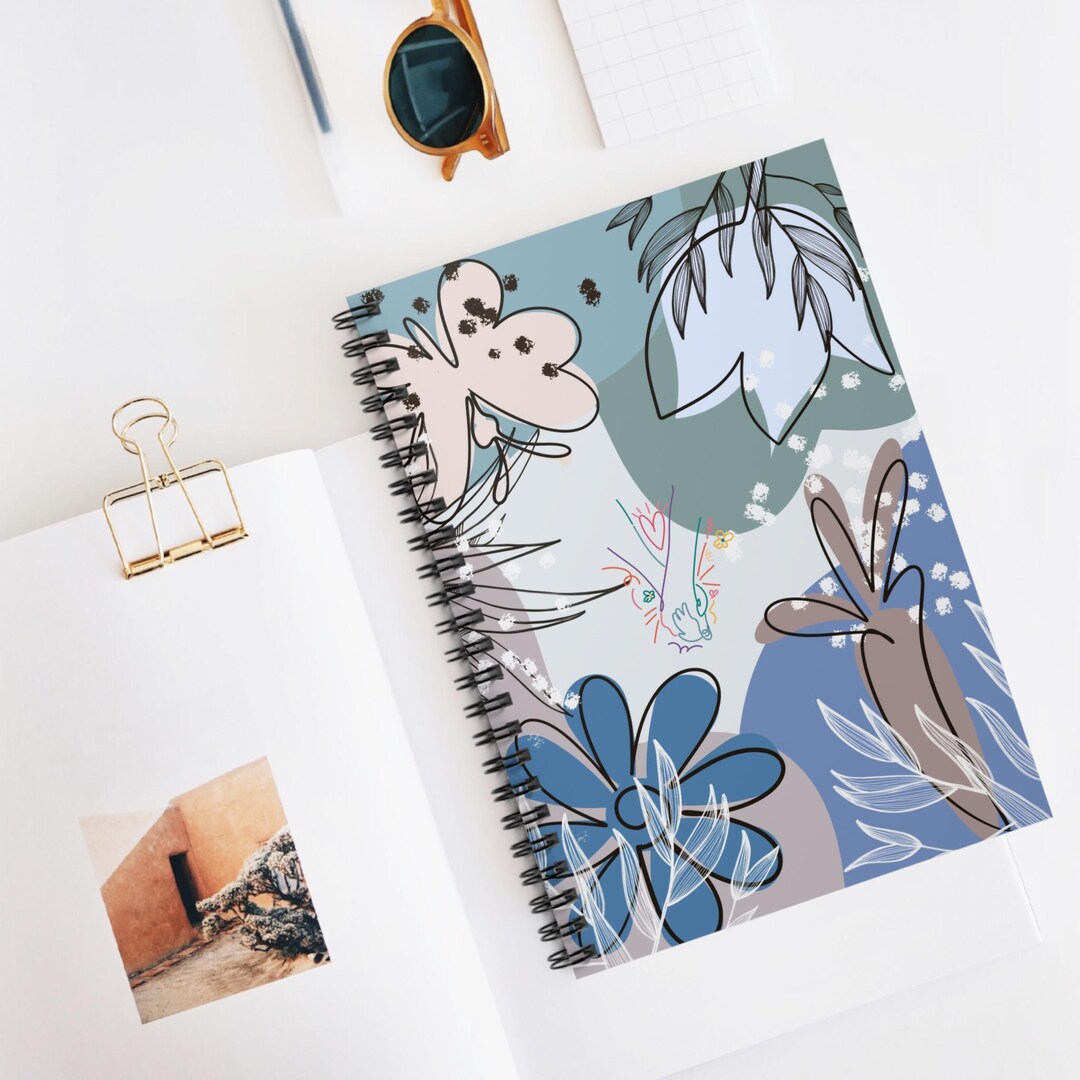 Floral Spiral Notebook - Ruled Line | Art Journal, Notepad for ...