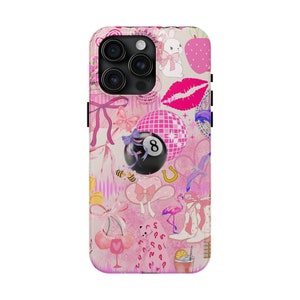 Collage Phone Case, Coquette phone case, 8 Ball phone case, Aesthetic phone case, iPhone 15 14 13 12 11 Pro Max 8 Plus X, Tough Phone Cases