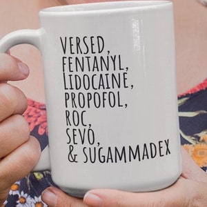 Anesthesia gifts, 15oz ceramic mug, nurse anesthetist&#39;s gift, anesthesiologist&#39;s gift, Crna Gift, SRNA gift, CRNA school, gifts for friends