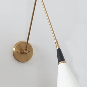 Handmade Articulated Stilnovo Style Brass Wall Sconce Light Beside Wall Sconce