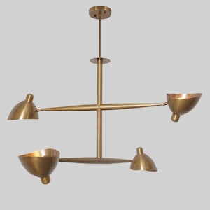 Handmade Four Lights Brass Sputnik Ceiling Light Chandelier Modern Home Ceiling Light