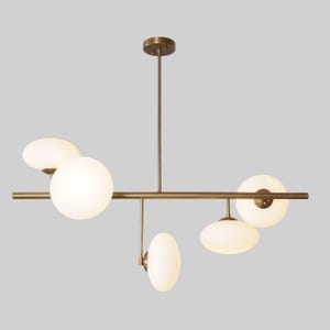 Five Globe Light Brass Sputnik Handmade Chandelier Brass Ceiling Light Fixture