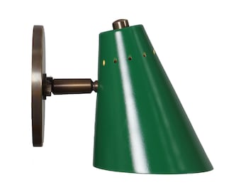 Stilnovo Style Messing Wandleuchte, verstellbare Nachttischleuchte