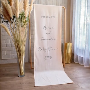 Cartello di benvenuto per baby shower, cartello personalizzato in tessuto per baby shower, cartello di benvenuto Oh Baby, cartello personalizzato per baby shower, decorazioni personalizzate per baby shower