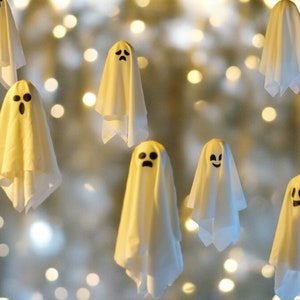 Halloween Hanging Ghost Decor, Custom Halloween Decor,Scary Halloween Garden Decor Set, Halloween Outdoor Decor, Hanging Tree Decor