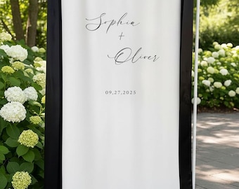 Fabric Wedding Welcome Sign Modern Wedding Welcome Sign Fabric Linen Custom Wedding ceremony Boho Wedding Welcome Sign Ceremony Sign