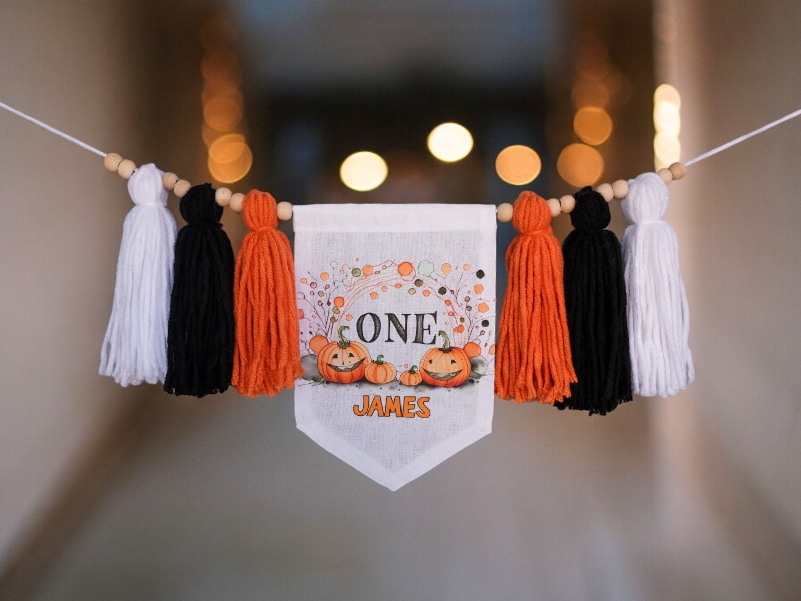 Halloween 1st Birthday Halloween High Chair Banner Happy Boo Day Banner Cake Smash Photo Prop Spooky One High Chair Banner