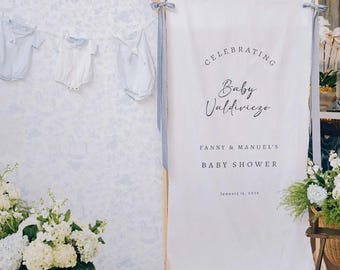 Custom Baby Shower Sign, Fabric Baby Shower Sign, Hello Baby Sign, Baby Shower Decorations, Baby Shower Welcome Sign, Oh Baby Welcome Sign
