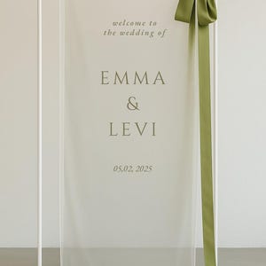 Plaque de bienvenue pour mariage, Plaque de bienvenue pour mariage moderne, Plaque de bienvenue pour mariage en tissu, Panneaux de mariage personnalisés, Mariage bohème, Panneau pour baby shower