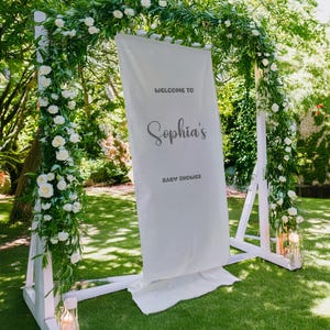 Fabric Baby Shower Sign, Custom Baby Shower Sign, Hello Baby Sign, Baby Shower Decorations, Baby Shower Welcome Sign, Oh Baby Welcome Sign