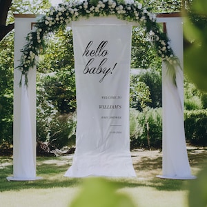 Fabric Baby Shower Sign, Custom Baby Shower Sign, Hello Baby Sign, Baby Shower Decorations, Baby Shower Welcome Sign, Oh Baby Welcome Sign