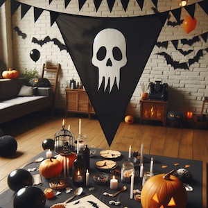 Custom Halloween Backdrop, Halloween Party Theme Backdrop, Happy Birthday Party Decor, Photo Halloween Banner,  Halloween Decorations