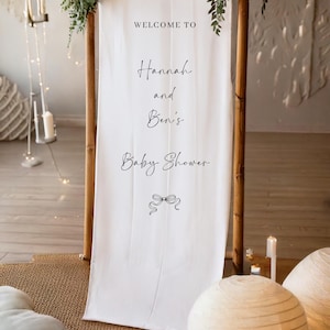Cartello personalizzato per baby shower, cartello in tessuto per baby shower, cartello &quot;Ciao Baby&quot;, decorazioni per baby shower, cartello di benvenuto per baby shower, cartello di benvenuto &quot;Oh Baby&quot;