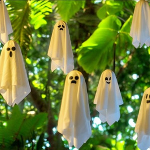 Halloween Hanging Ghost Decor, Custom Halloween Decor,Scary Halloween Garden Decor Set, Halloween Outdoor Decor, Hanging Tree Decor