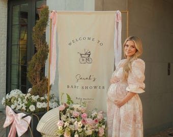 Custom Fabric Baby Shower Welcome Sign, Fabric Baby Shower Sign, Hello Baby Sign, Baby Shower Decorations,  Oh Baby Welcome Sign