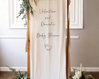 Custom Baby Shower Sign, Fabric Baby Shower Sign, Hello Baby Sign, Baby Shower Decorations, Baby Shower Welcome Sign, Oh Baby Welcome Sign