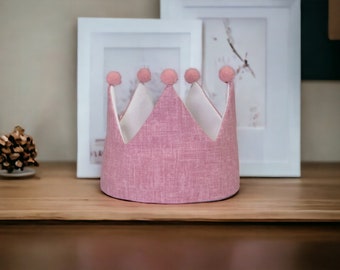 Hand Embroidered Crown for Children Birthdays, Birthday Crowns, Personalised Souvenir for First Birthday and Special Occasions, Party Hat