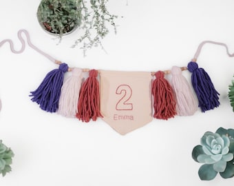 Banner personalizzato per seggiolone, banner personalizzato, banner per seggiolone da ragazzo, arredamento per il primo compleanno della ragazza, baby shower, compleanno della ragazza