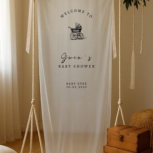 Custom Baby Shower Sign, Fabric Baby Shower Sign, Hello Baby Sign, Baby Shower Decorations, Baby Shower Welcome Sign, Oh Baby Welcome Sign