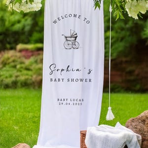 Custom Baby Shower Sign, Fabric Baby Shower Sign, Hello Baby Sign, Baby Shower Decorations, Baby Shower Welcome Sign, Oh Baby Welcome Sign