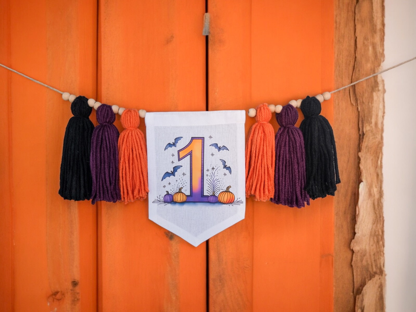 Halloween 1st Birthday Halloween High Chair Banner Happy Boo Day Banner Cake Smash Photo Prop Spooky One High Chair Banner