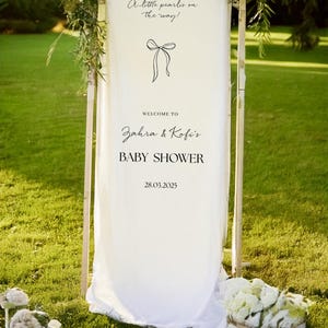 Cartello personalizzato per baby shower, cartello in tessuto per baby shower, cartello &quot;Ciao Baby&quot;, decorazioni per baby shower, cartello di benvenuto per baby shower, cartello di benvenuto &quot;Oh Baby&quot;