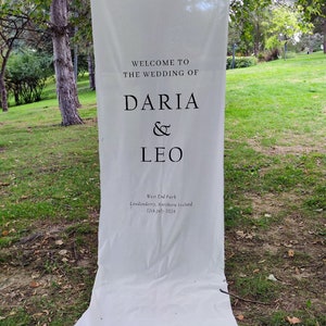 Wedding Fabric Welcome Sign, Modern Wedding Welcome Sign, Fabric Sign, Custom Linen Wedding Signs, Boho Wedding, Wedding Welcome Signs