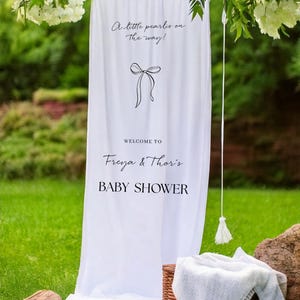 Personalized Fabric Baby Shower Sign, Custom Baby Shower Sign, Welcome Sign for Baby Shower, Custom Baby Shower Decor, Oh Baby Welcome Sign