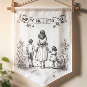 Mother&#39;s Day Banner, Mother&#39;s Day Decor, Printable Banner, Mother&#39;s Day Gift, Best Mom Ever, Mother&#39;s Day Pennant Flags, Custom Mom Sign